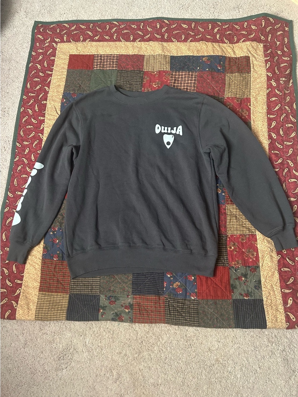 Ouija Graphic Crewneck Sweatshirt - Dark Gray - Size Small